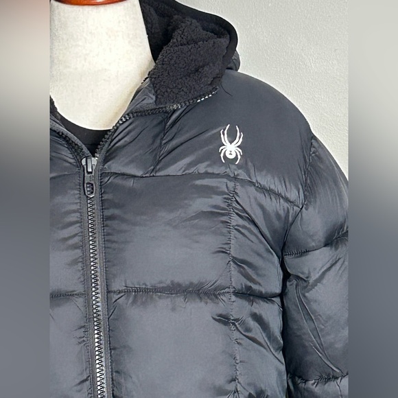 Spyder Mens Black Puffer Jacket - Picture 2 of 14